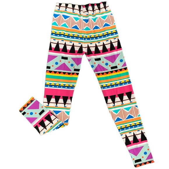 GEOMETRIC ART DECO PATTERN Printed Leggings - Picture 4 of 7